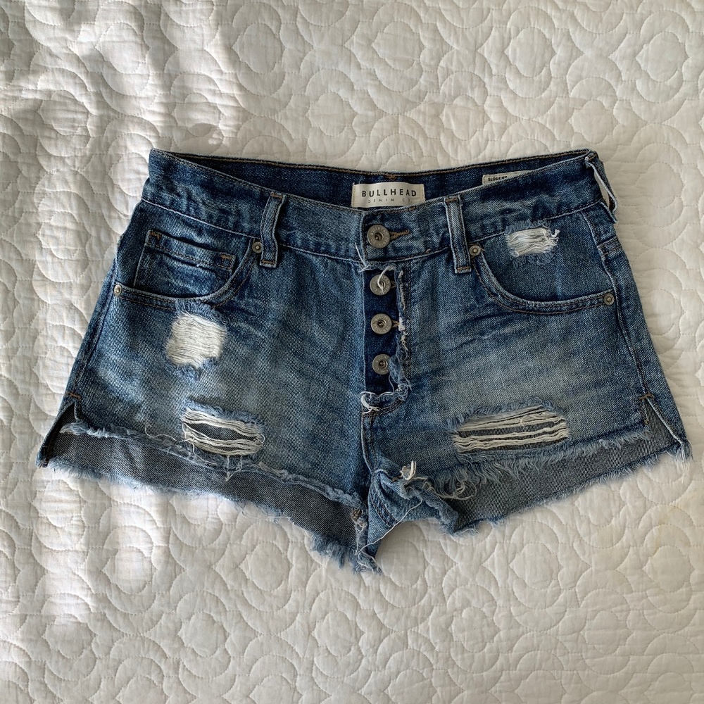 Pacsun Destroyed Denim Shorts, Size 3